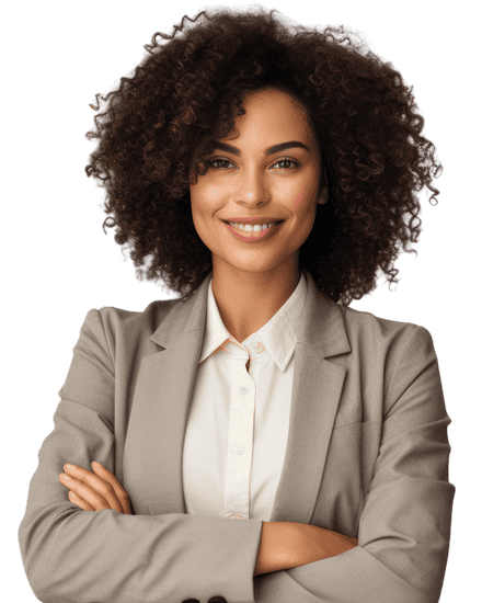 Woman smiling with arms crossed